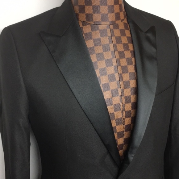 Duchamp-Solid Deep Black Tuxedo Blazer 40R NWT - Picture 1 of 5